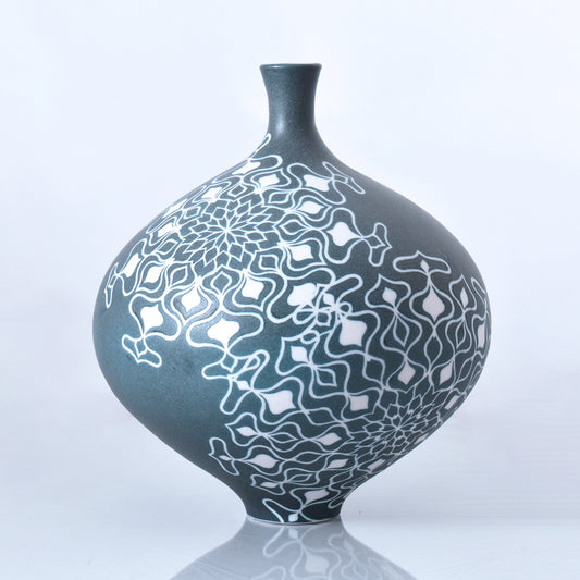 Large Vase #105 (Eucalyptus Blue)